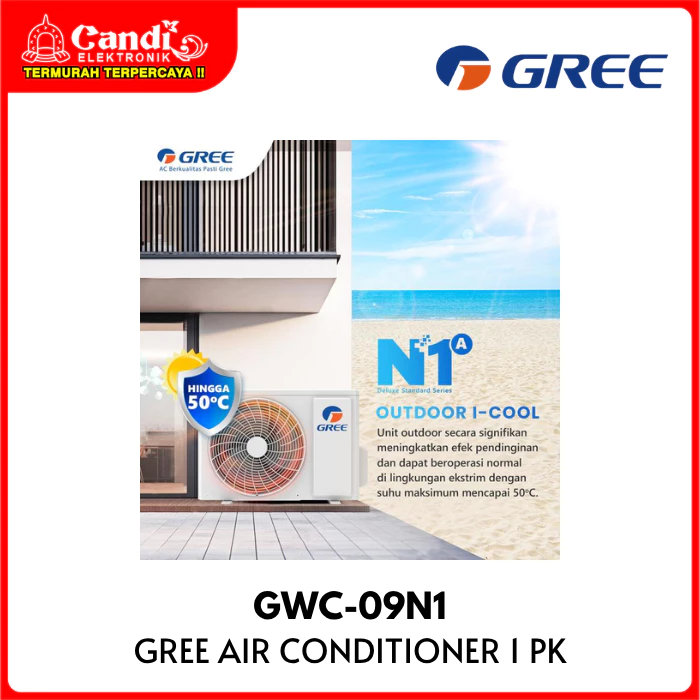 GREE Air Conditioner AC 1 PK Deluxe Standar Turbo Mode HD Filter GWC-09N1 - Gambar 4