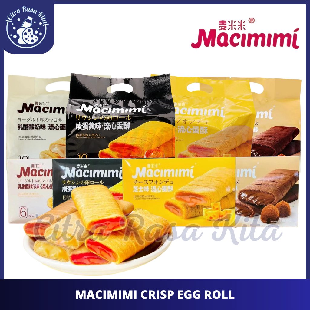 Macimimi Snack Egg Roll Crisp Sandwich Various Flavors Halal 100g-168g ...