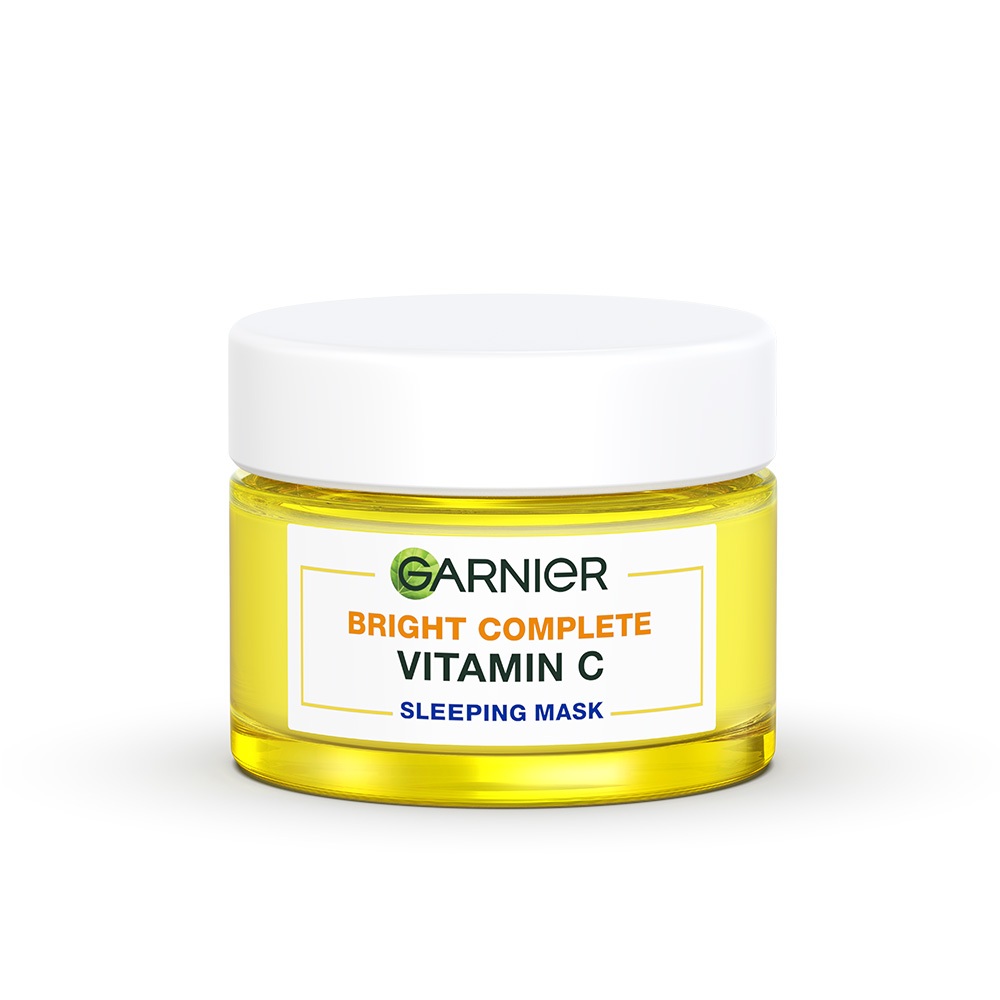 GARNIER Bright Complete Vitamin C Night Cream Brightening Sleeping Mask Krim Malam Mencerahkan 50 ml Moisturizer Tone Up Glowing Skincare - Pelembab Wajah Pemutih Wajah Toner Cream Pemutih Wajah Glowing Cepat - Gambar 2