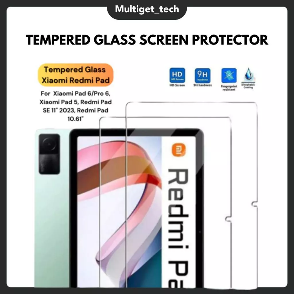 Xiaomi Redmi pad 2 / SE 11” 2023 / Mi Pad 6 2023 / Mi Pad 7/7 PRO 11.2" / Mi Pad 5 / Redmi Pad 10.61 / Poco Pad Pro 12.1/ Redmi Pad SE 8.7 Tempered Glass Screen Protector Kaca Bening CLEAR