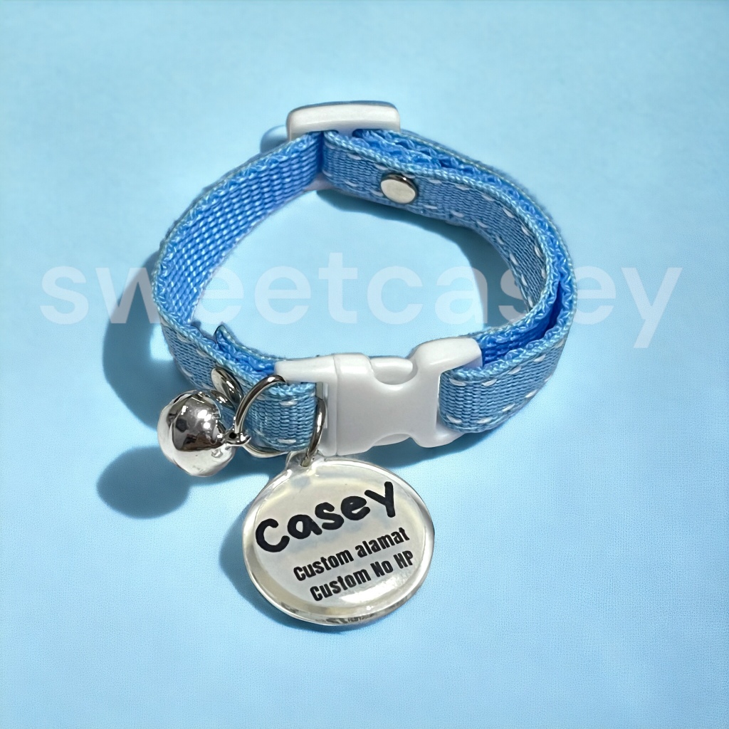 KALUNG KUCING DOT GRATIS CUSTOM NAMA / CAT NECKLACE / CUSTOM NAMA - Gambar 3