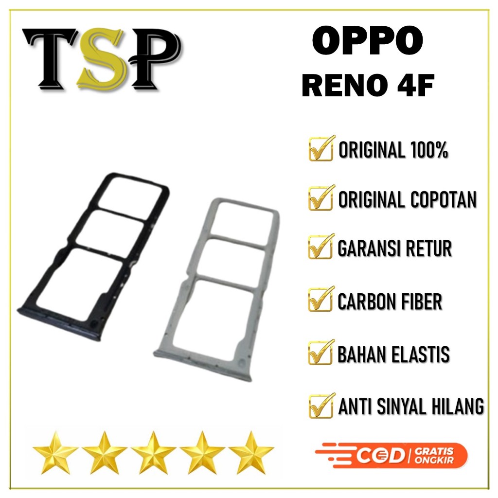 Original 100% SIMTRAY-TEMPAT SIMCARD OPPO RENO 4F SLOT SIMCARD
