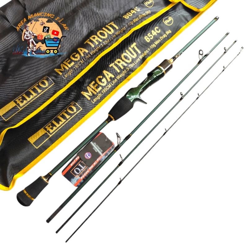 ELITO MEGA TROUT BAITCASTING 604 654 FUJI TRAVEL ROD | Shopee Singapore
