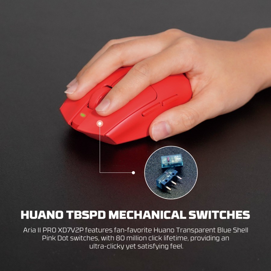 Fantech XD7 / XD7E / XD7 Pro Aria II Wireless 3in1 Connection Gaming Mouse - Gambar 2