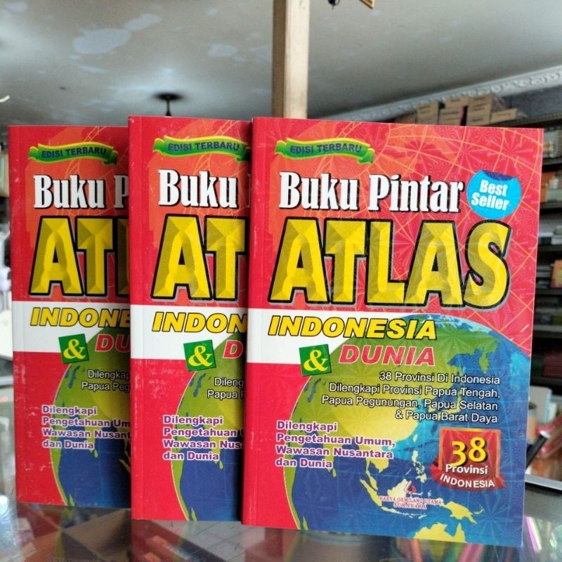 Smart Book Atlas of Indonesia and the World 38 Provinces Latest Edition ...