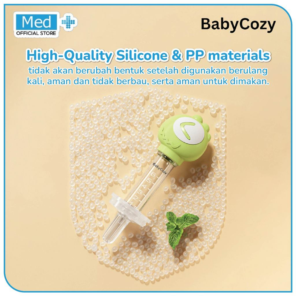 Med+ BabyCozy Baby Medicine Feeder Silicon Pipet/Pipet Tetes Obat Bayi/Penyuap suntik bayi - Gambar 2