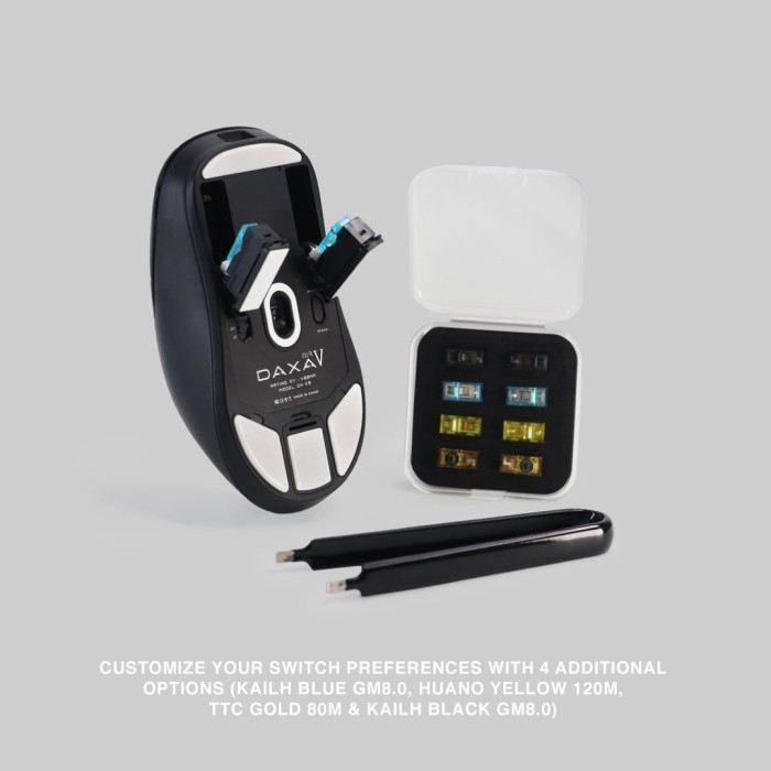 Rexus Daxa Air V / Daxa V / DXV9 / DX-V9 Triple Connection Hotswappable Switch Gaming Mouse PAW-3950 - Gambar 3