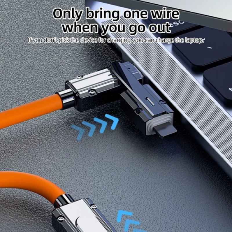 Matei COD Kabel Data Kabel USB 4 in 1 USB Type C to Type C Iphone Lightning 4in1 Fast Charging Micro Type C Lightning iphone - Gambar 4