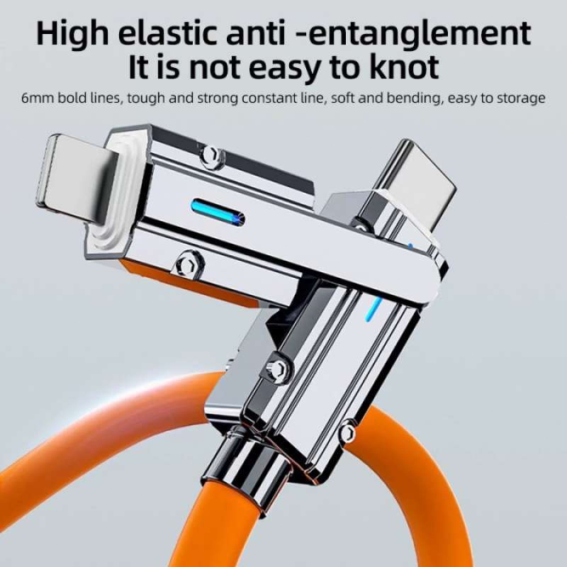 Matei COD Kabel Data Kabel USB 4 in 1 USB Type C to Type C Iphone Lightning 4in1 Fast Charging Micro Type C Lightning iphone - Gambar 2