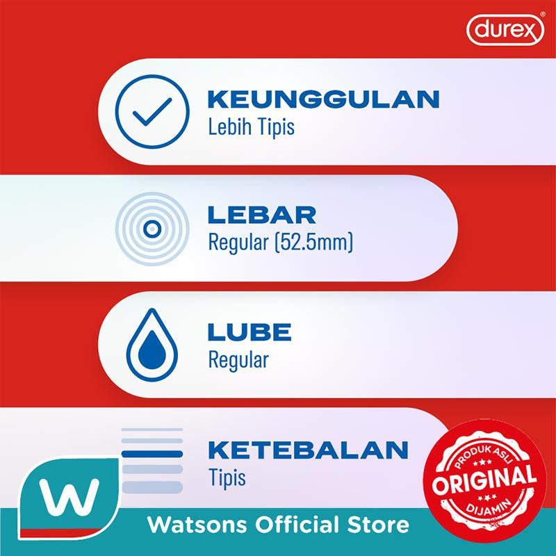 Durex Fetherlite 3s - Kondom Tipis - Gambar 2