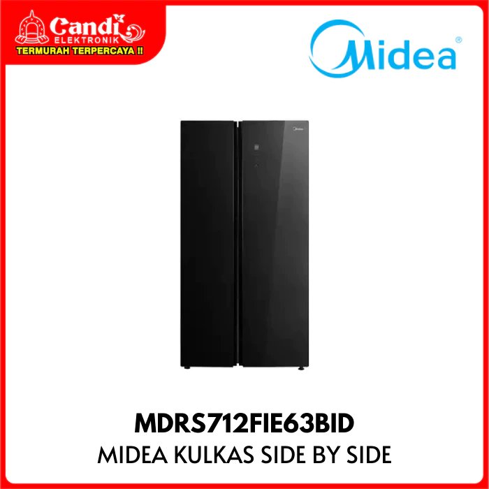 MIDEA Kulkas Side by Side Kapasitas 548 Liter MDRS 712 FIE63 BID Digital Control Inverter Quattro MDRS712FIE63 MDRS712FIE63BID