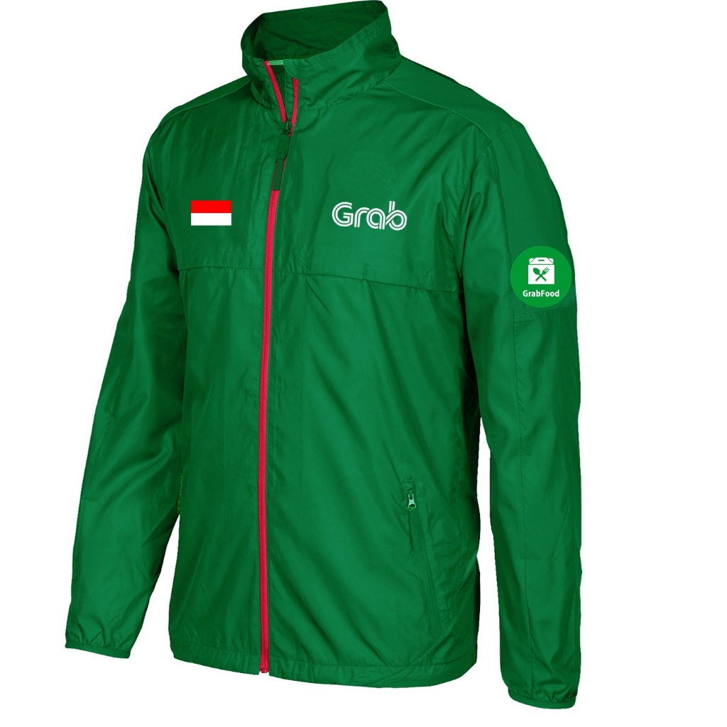 Windbreakers jacket distro grab grabbike grabfood premium taslan jacket ...