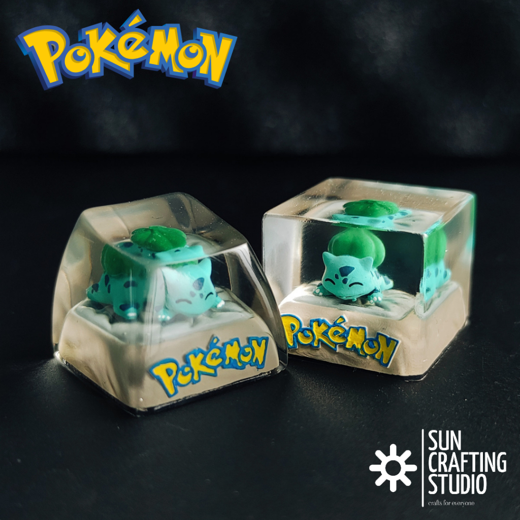 Artisan Keycap Pokemon Custom Keyboard Keycaps Anime Sleeping Bulbasaur ...