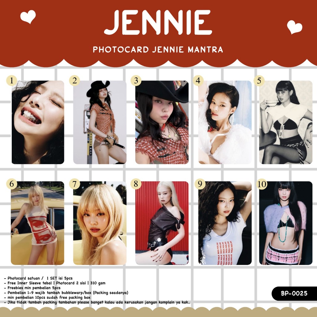 JENNIE Mantra Photocard set /tshirts 未開封 JENNIE Mantra Photocard set /tshirts 未開封 JENNIE Mantra