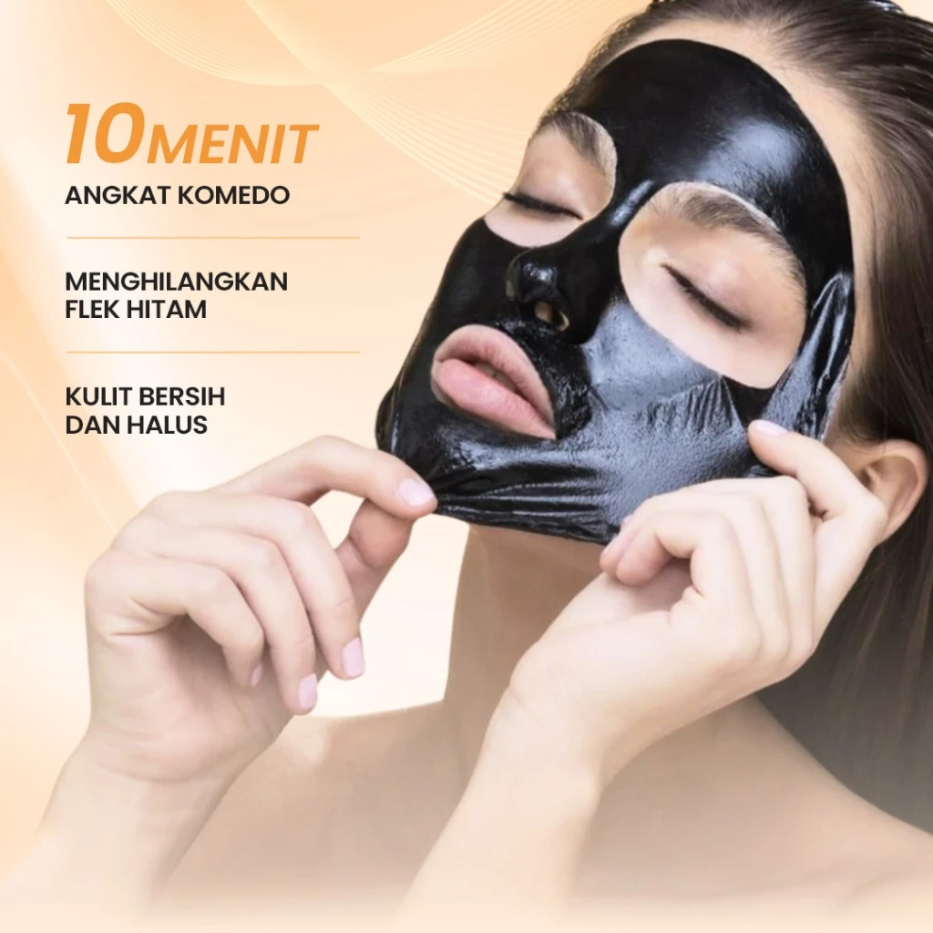 Hanasui Naturgo Black Peel Off Mask Tube - Masker Hitam Angkat Komedo & Sel Kulit Mati Bersih, Halus & Mencerahkan - Gambar 2