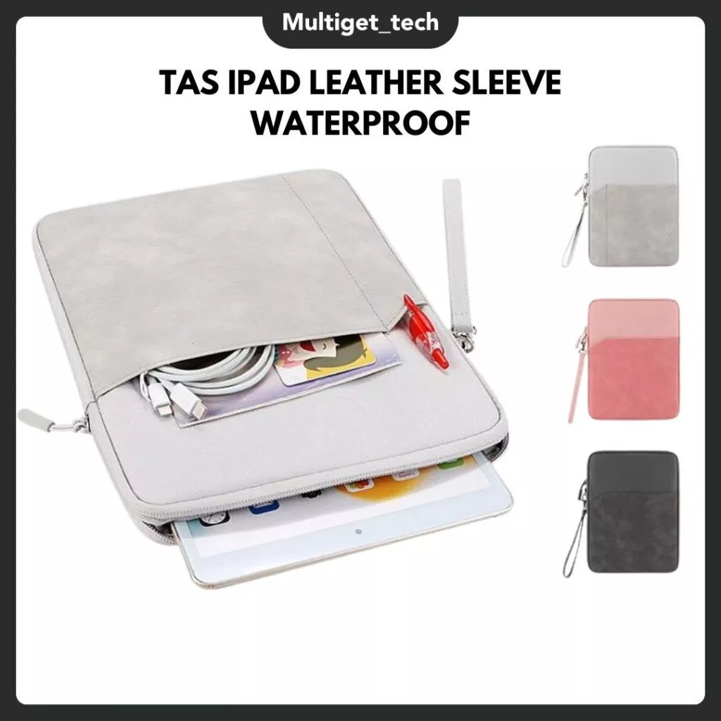 Tas Sleeve Ipad Bahan Leather Premium Soft Feel For Ipad Tablet Gen 6-10 Air Pro 11" Samsung S6 Lite A7 A8 Xiaomi Pad 5 6 Redmi 10.6 Huawei