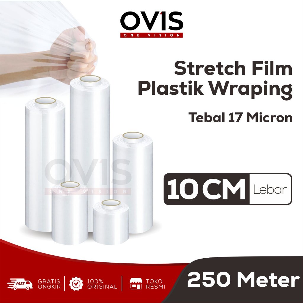 Plastik Wrapping Stretch Film Bening 10 cm x 250 m