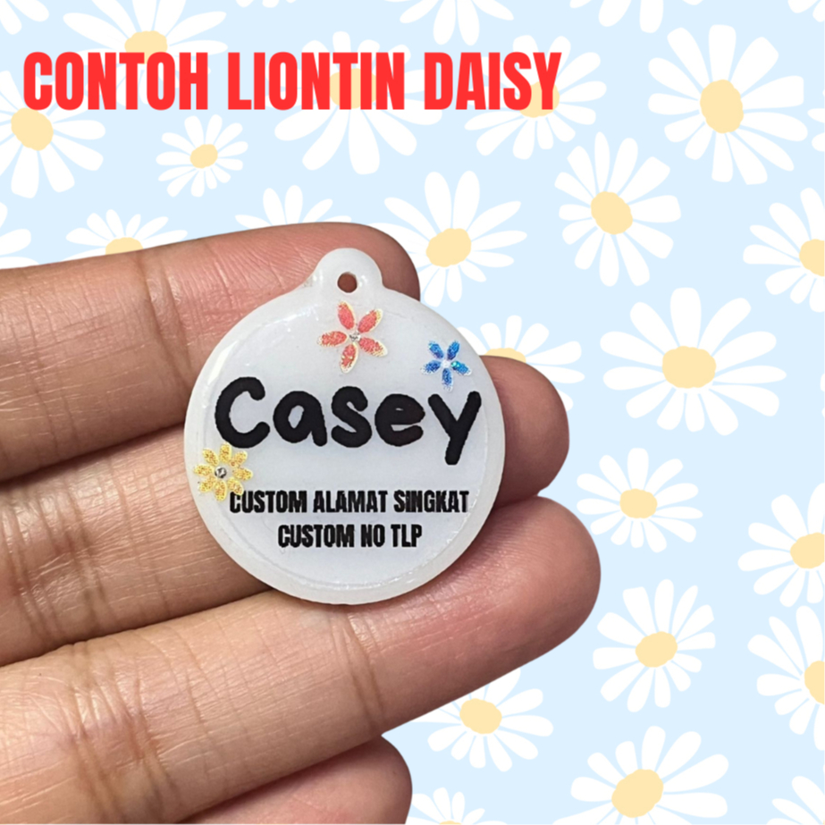 KALUNG KUCING DAISY / CAT NECKLACE / CUSTOM NAMA - Gambar 2