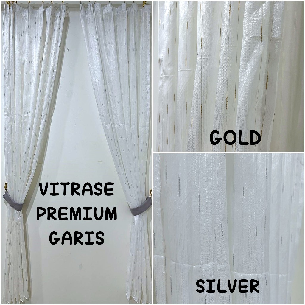 KONG VITRASE GORDEN PREMIUM MOTIF MINIMALIS ELEGAN LEBAR 1 & 2 MTR TINGGI 4 UK MODEL PLIT LOSS - Gambar 3