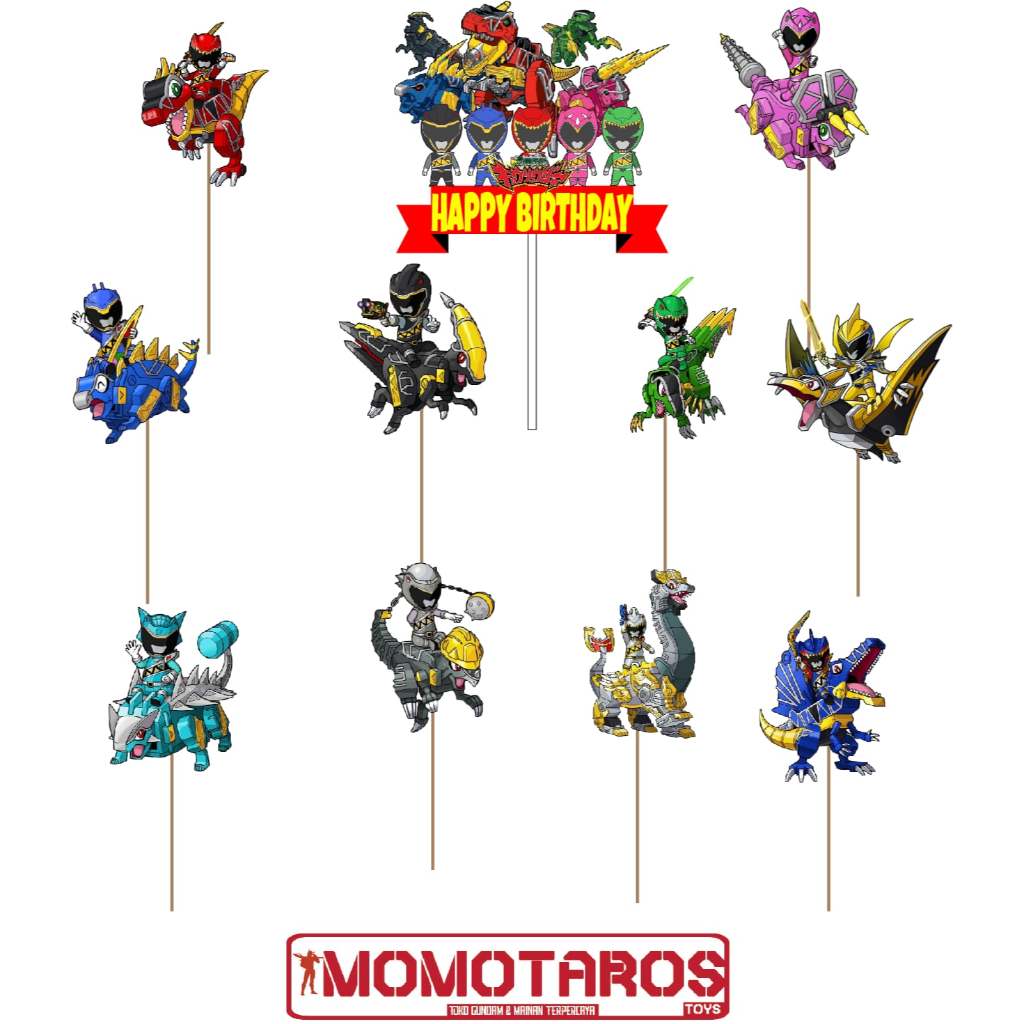 Kyoryuger Power ranger Dino charge cake Topper | Shopee Singapore