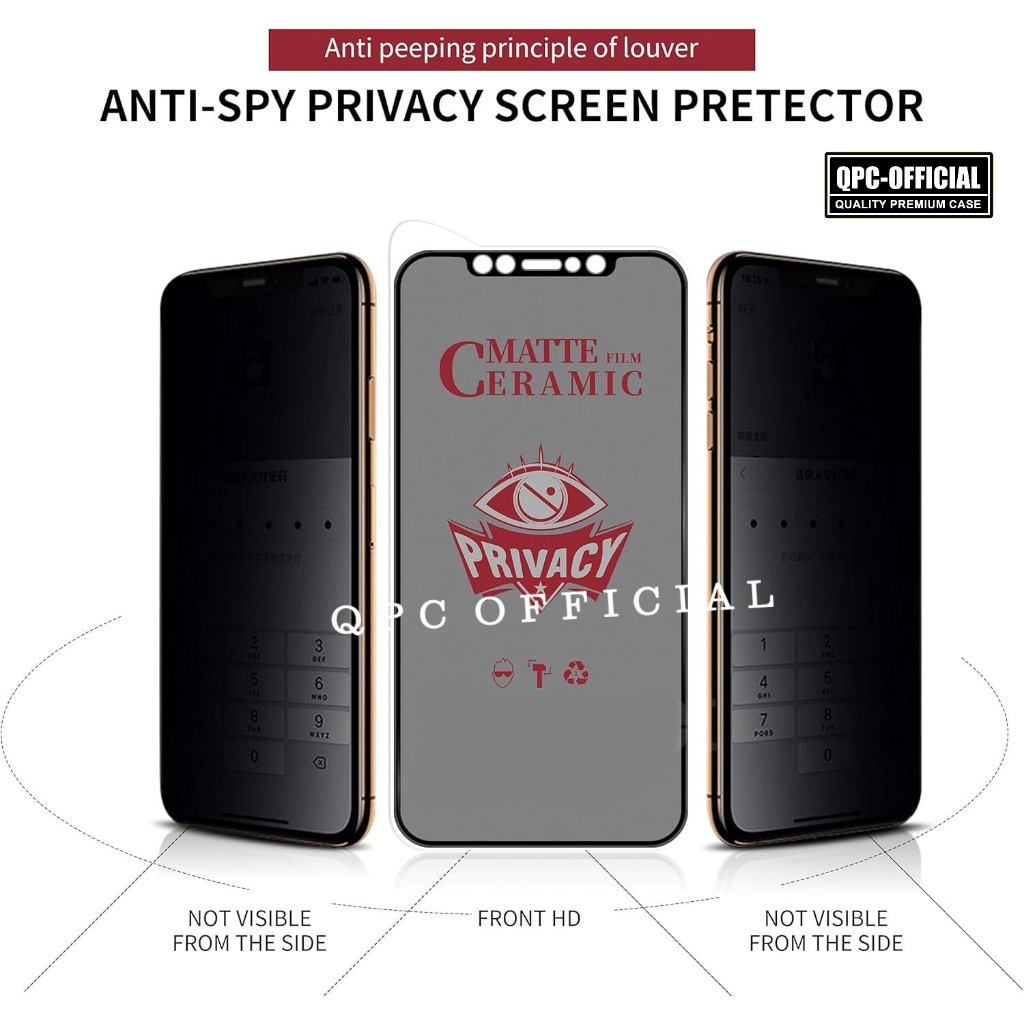 Antigores Realme 9 4G Realme 9 Pro Realme 9 Pro Plus Realme 9i Realme 10 4G Realme 10 Pro Realme 11 4G Realme 12 5G Realme 12 Plus Realme 13 4G Realme 13 5G Realme 13 Plus 5G Antigores Ceramic Spy Matte Antigores Privasi Antigores Anti Minyak CSPM - Gambar 4