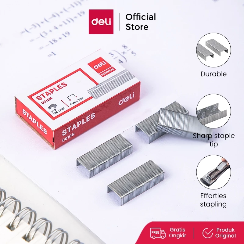 Deli Isi Ulang Refill Staples Anti karat ujung runcing untuk hasil yang maksimal E0010N