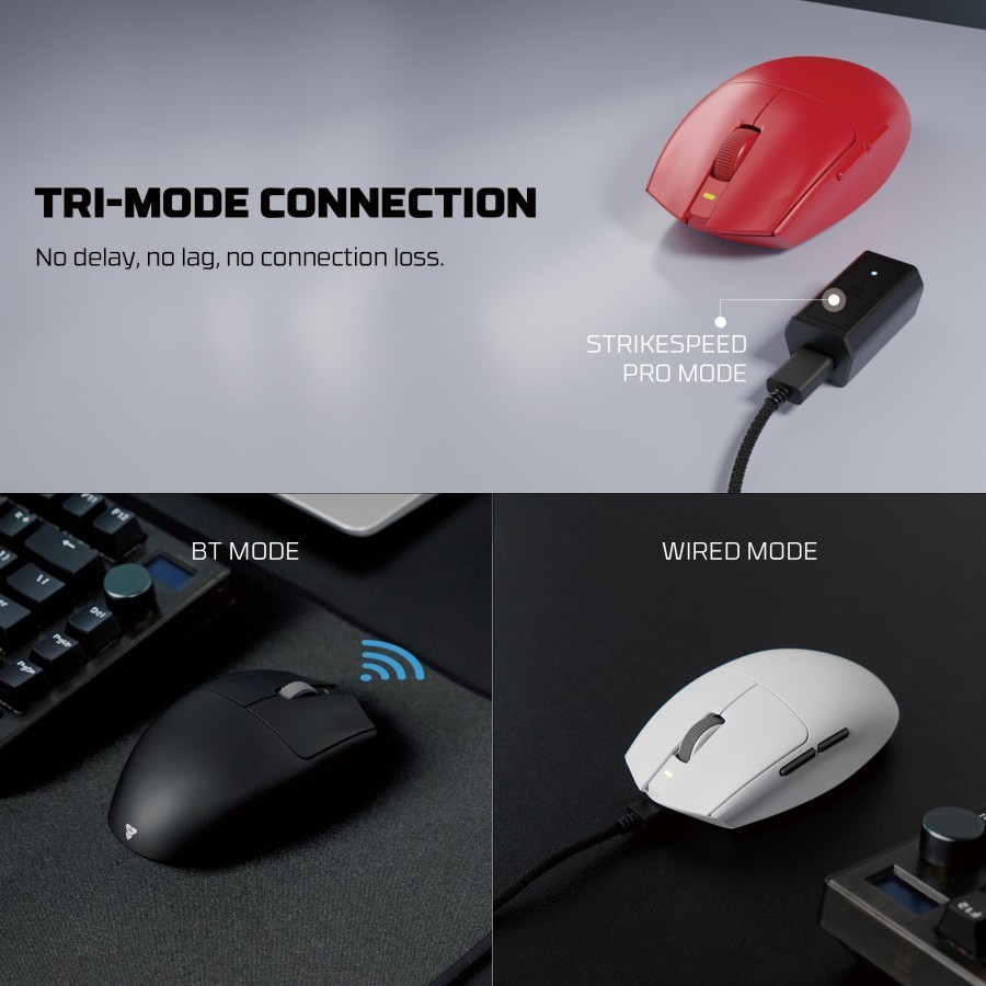 Fantech XD7 / XD7E / XD7 Pro Aria II Wireless 3in1 Connection Gaming Mouse - Gambar 4