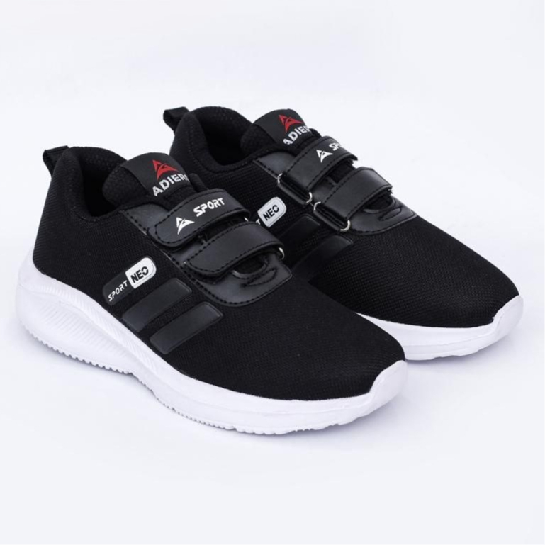 Adiero Sepatu Sekolah Anak Laki & Perempuan Sneakers Original Warna Hitam Putih size 28 - 40