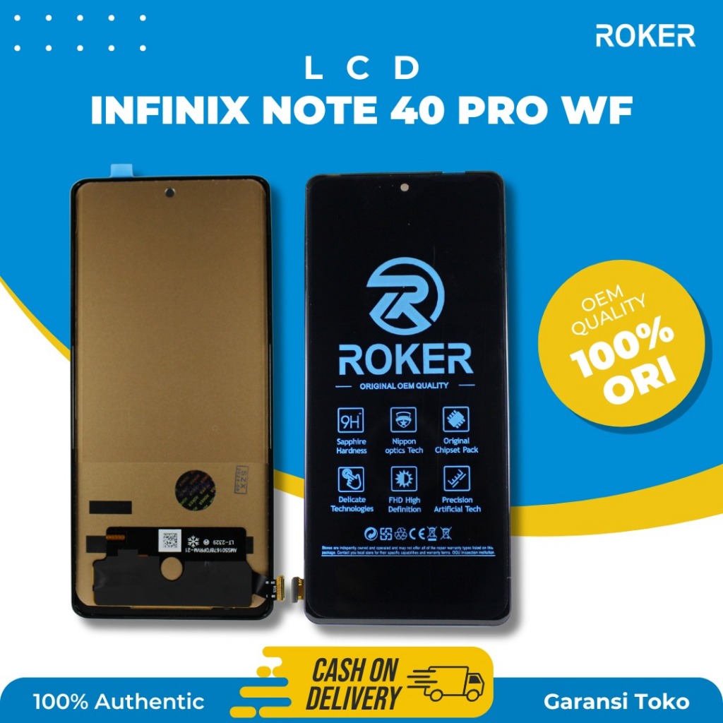 ROKER LCD TOUCHSCREEN INFINIX NOTE 40 PRO WITH FRAME TS FULLSET BY ROKER