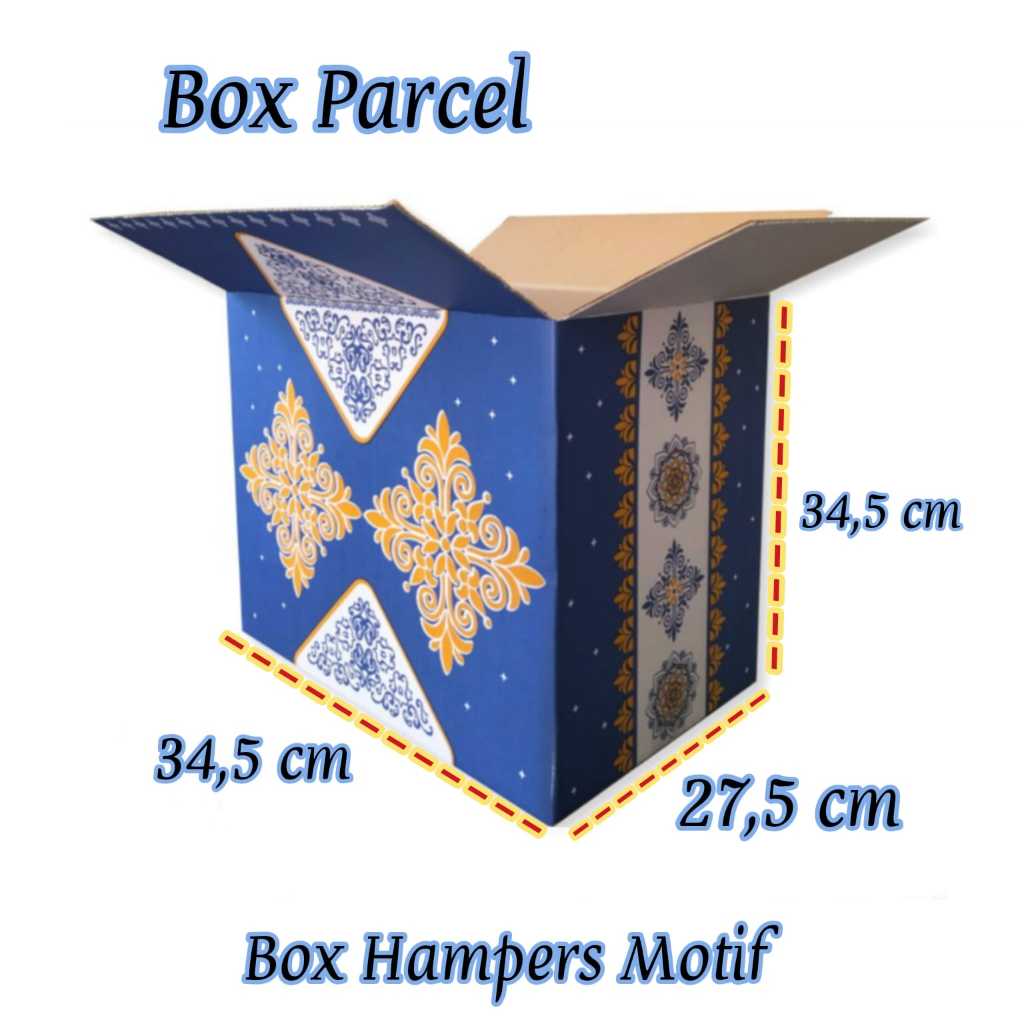 Motif Hampers Box / Large Cardboard Box size 42 x 27.5 x 34.5 cm ...