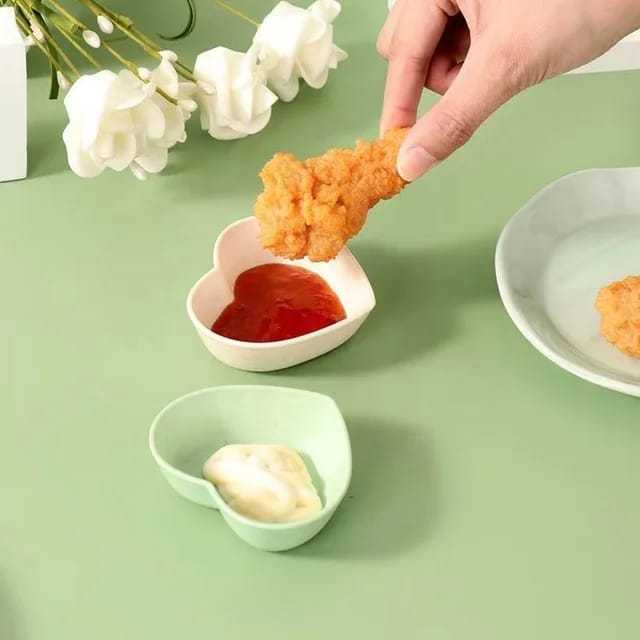 ⭐Dreamyhouse⭐ SET 12PC MANGKUK SAMBAL JERAMI GANDUM BENTUK LOVE MANGKOK KECIL SOUVENIR CETAKAN JELLY - Gambar 3