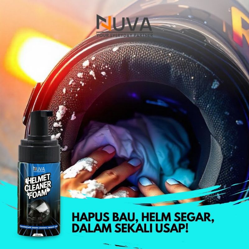 NUVA - HELMET CLEANER FOAM Pembersih Helm Tanpa Air - Gambar 3