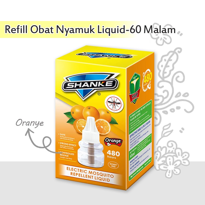 Oranye 45mL Obat Nyamuk Elektrik Liquid Refil / Bakar Obat nyamuk
