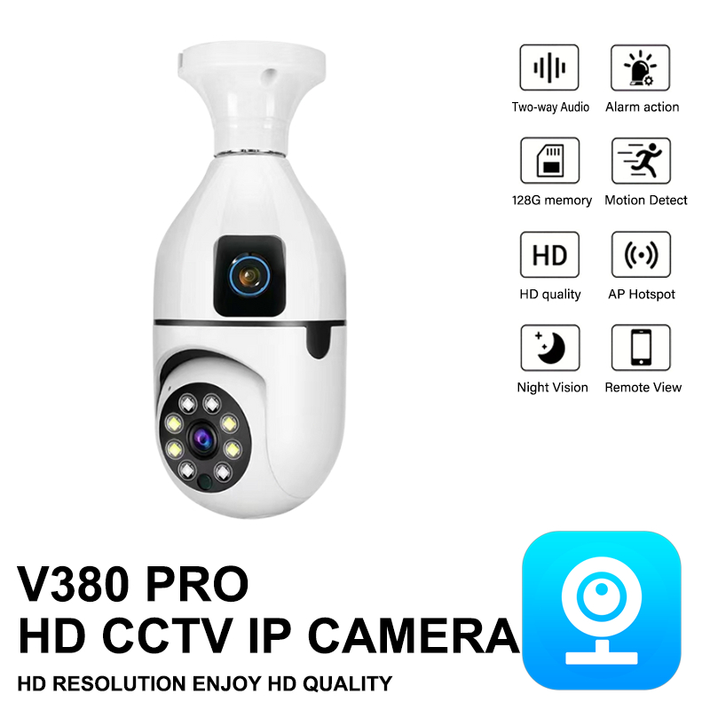 Cctv V380 Pro HD Dual Lens Camera 8 Megapixel 360 Degree WIFI Indoor ...