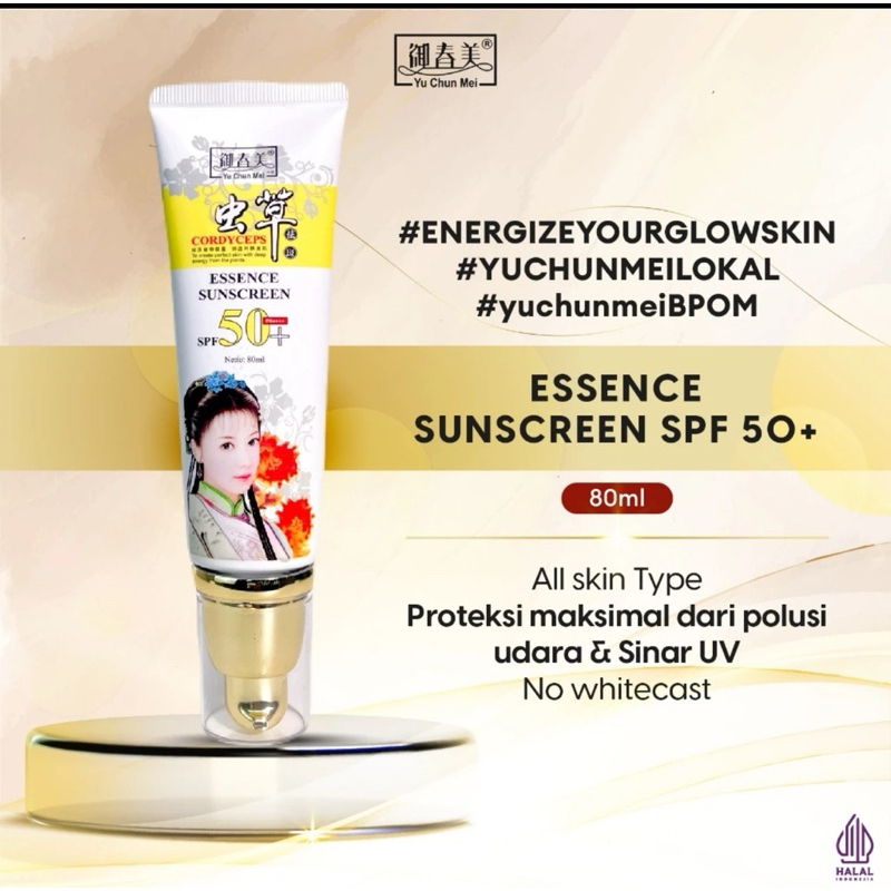 YU CHUN MEI SUNSCREEN | SPF 50 PA ++++ | ESSENCE SUNSCREEN | Shopee ...