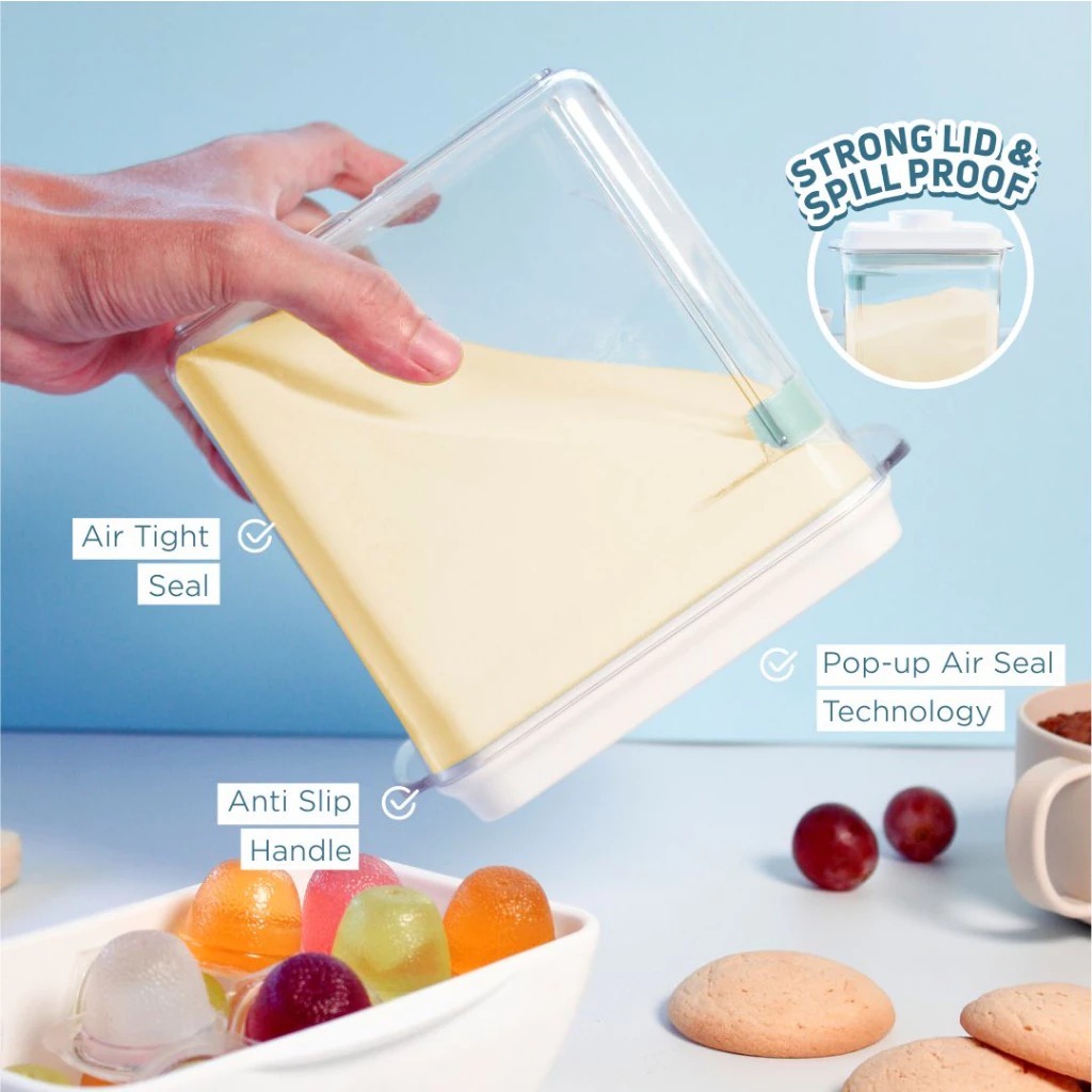 Tempat Susu Bubuk Kopi Tepung Gula Kedap Udara Milk Powder Container Scraper FREE SENDOK - Gambar 3