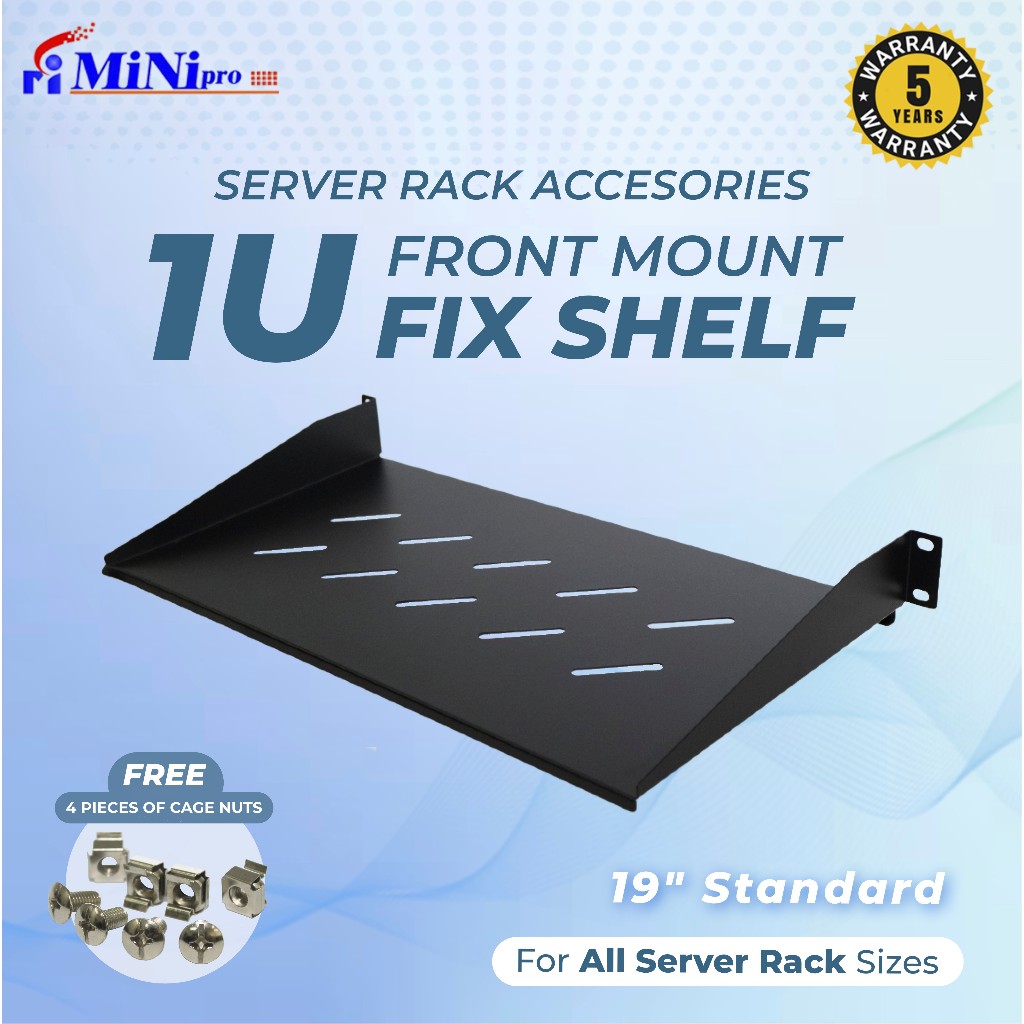 Minipro 1U Front Mount Fix Shelf / Server Rack Stand | Shopee Singapore