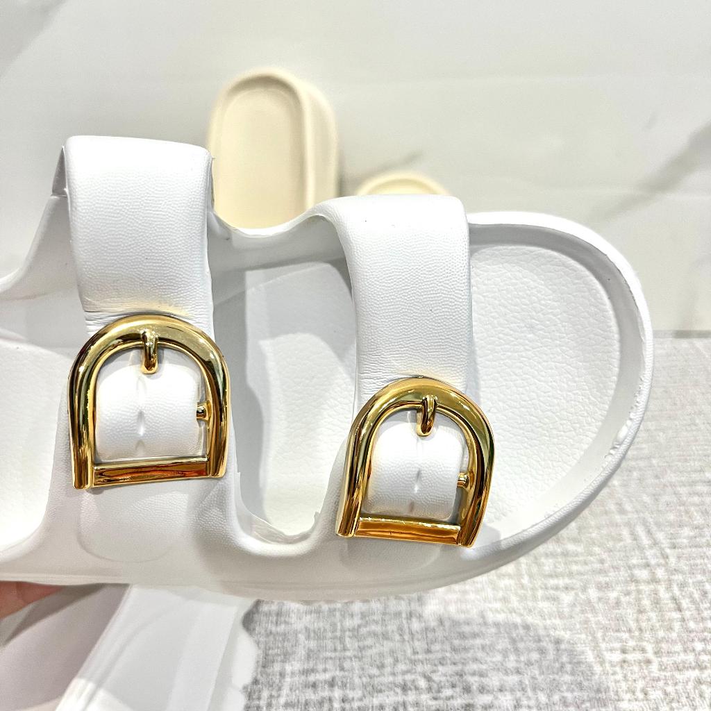 ⭐Dreamyhouse⭐ Sendal Wanita Wedges Karet Sandal Korean Style Jelly Strap Dua Bahan Tebal 518 - Gambar 4