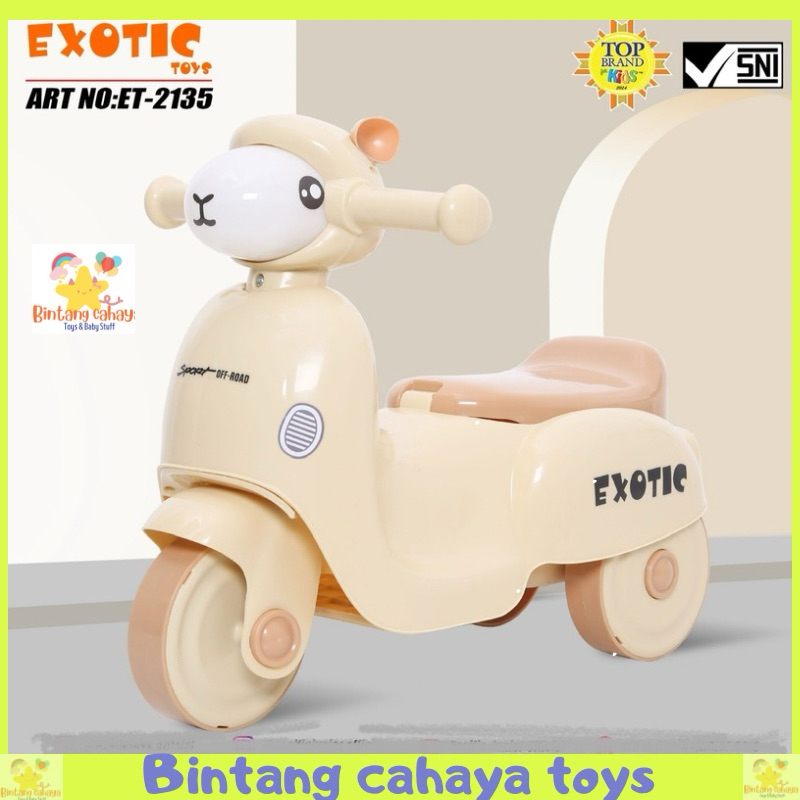 Mainan Sepeda Motor Anak Vespa Musik Lampu - Gambar 2