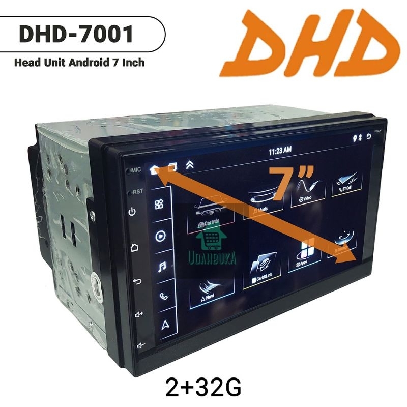 Car Head Unit - Double din - Android - 7 inch - RAM 1/2 GB - DHD 7001 ...