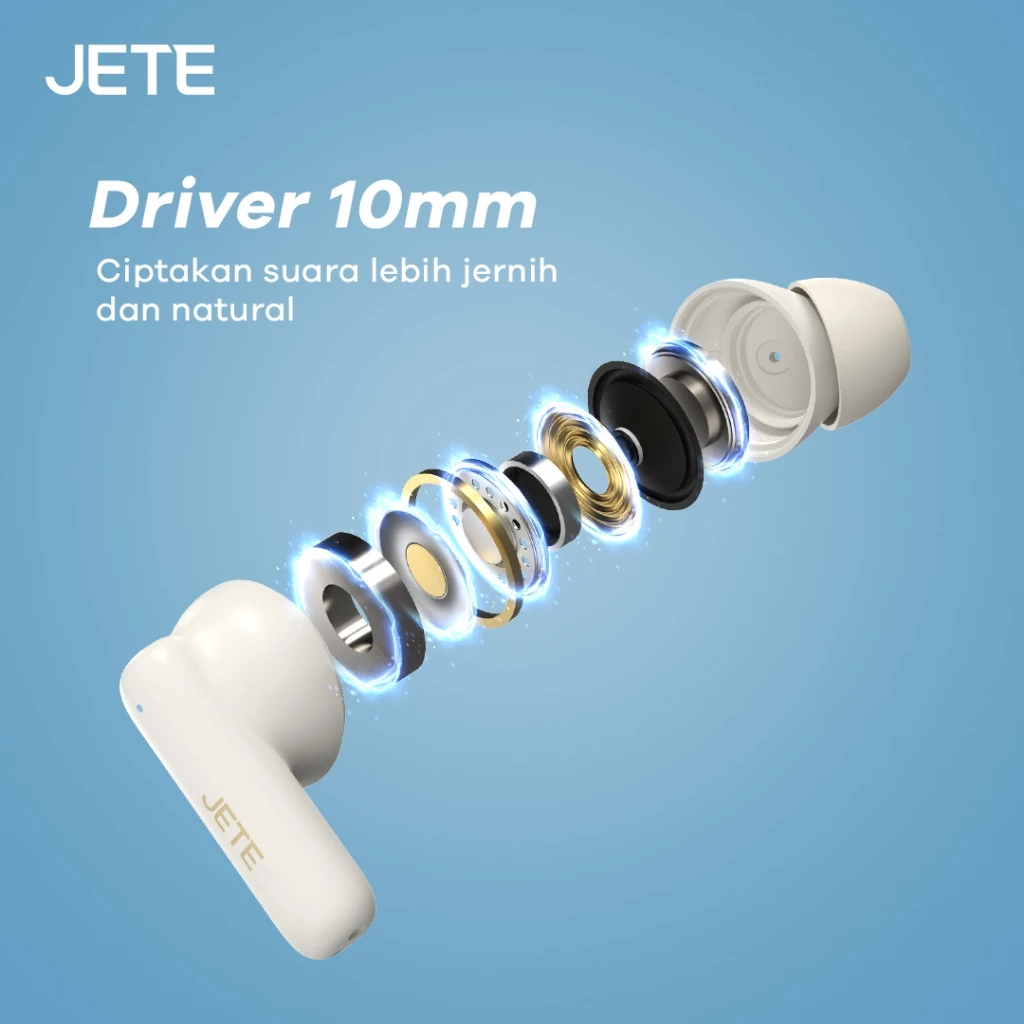 JETE CE6 TWS Earphone Bluetooth BT 5.4 13H Playtime - Garansi 2 Tahun - Gambar 4