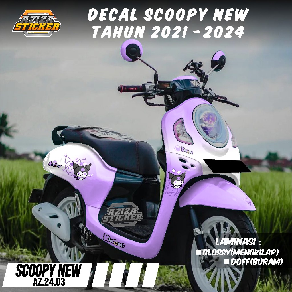 (C0D) Aziza Sticker - Latest Scoopy 2023 Fullbody Kuromi Decal Scoopy ...