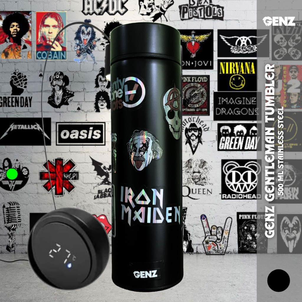 Genz Tumbler Premium Stainless Stell (BLACK) 500Ml LED TEMPERATUR