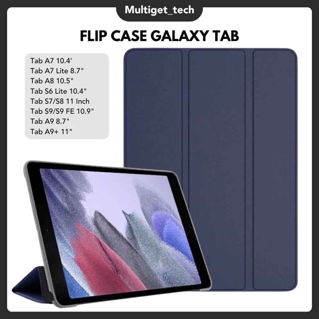 Flip Case Samsung Galaxy Tab A9 8.7" / A9+ 11 Inch A7 / A7 Lite / A8 S6 Lite S7 S8 S9 FE/ S7+/S8+ 12.4" / S9+/S9FE+/S10+ 12.4" Smart Autolock Casing High Quality