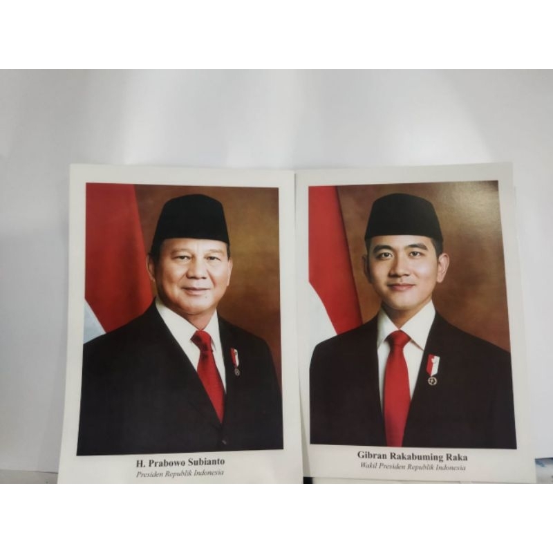 1 Set Photo of the President and Vice President of the Republic of ...