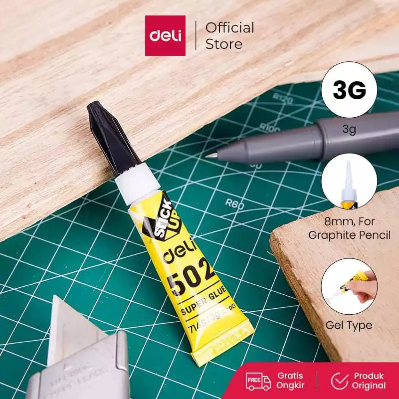 Deli Lem Super kuat Cepat Kering [3 g] E7146