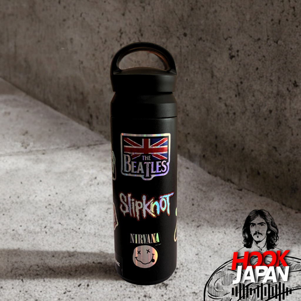 Genz HOOK JAPAN Tumbler Premium Stainless Stell (BLACK) 500Ml METAL BAND