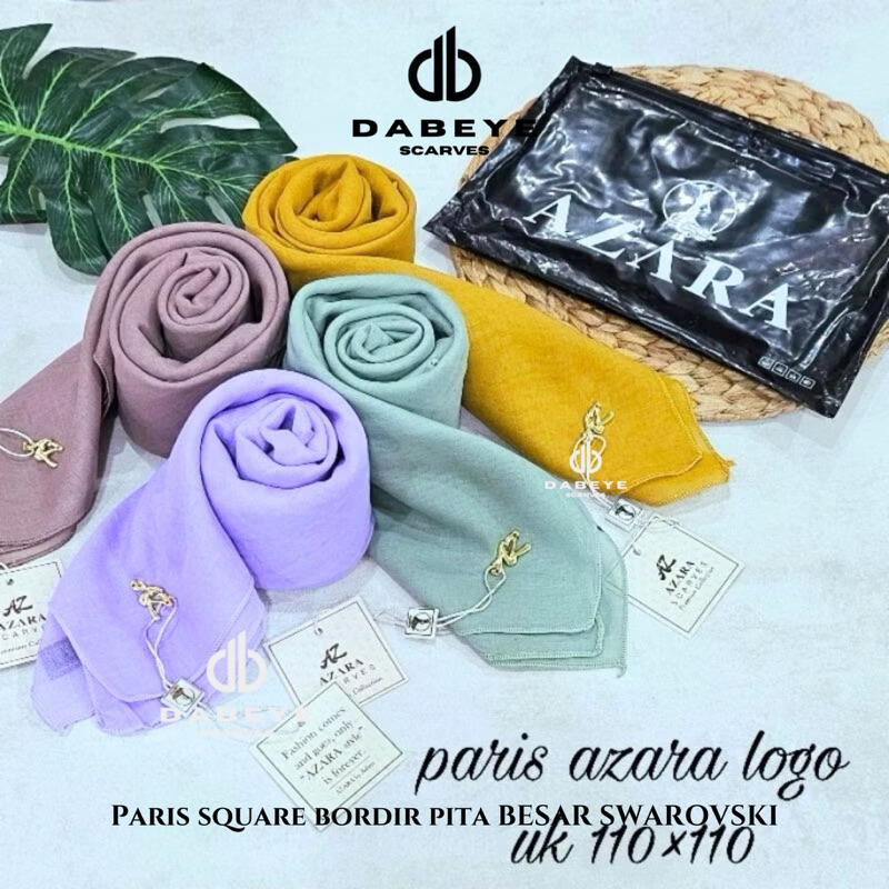 AZARA SQUARE HIJAB Paris Premium Pouch Logo Original Azara - ORIGINAL ...