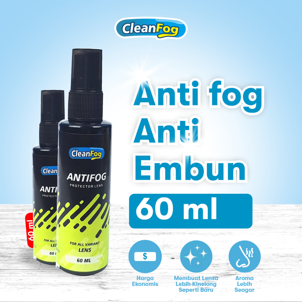 Cleanfog Antifog Pembersih Kacamata Multifungsi Support Helm, Kaca Mobil, Spion, Kacamata Renang,dll