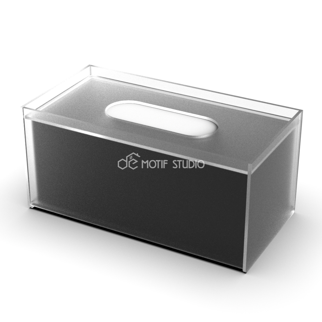 Transparent ACRYLIC RECTANGULAR TISSUE STORAGE CONTAINER BOX KITCHEN ...